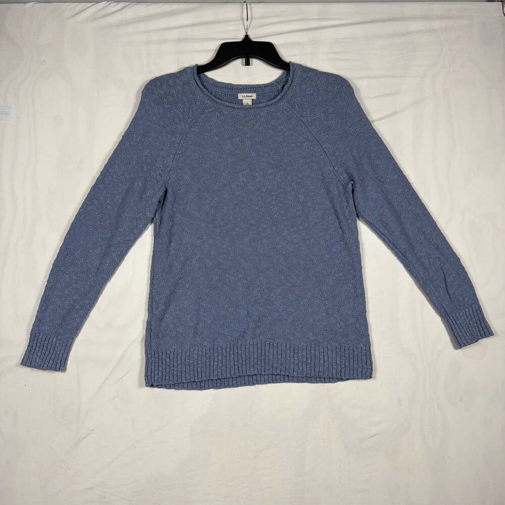 L.L. Bean Sweater Size S Blue Cotton Knit Pullover